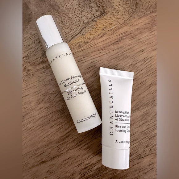 Chantecaille Bio Lifting Oil-Free Fluid & Rice and Geranium Cleanser 8ml - Picture 3 of 3